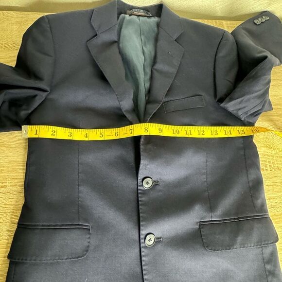Hickey Freeman Boys 10H Navy Blue Wool Blazer Two Buttons Sport Coat - Picture 7 of 10